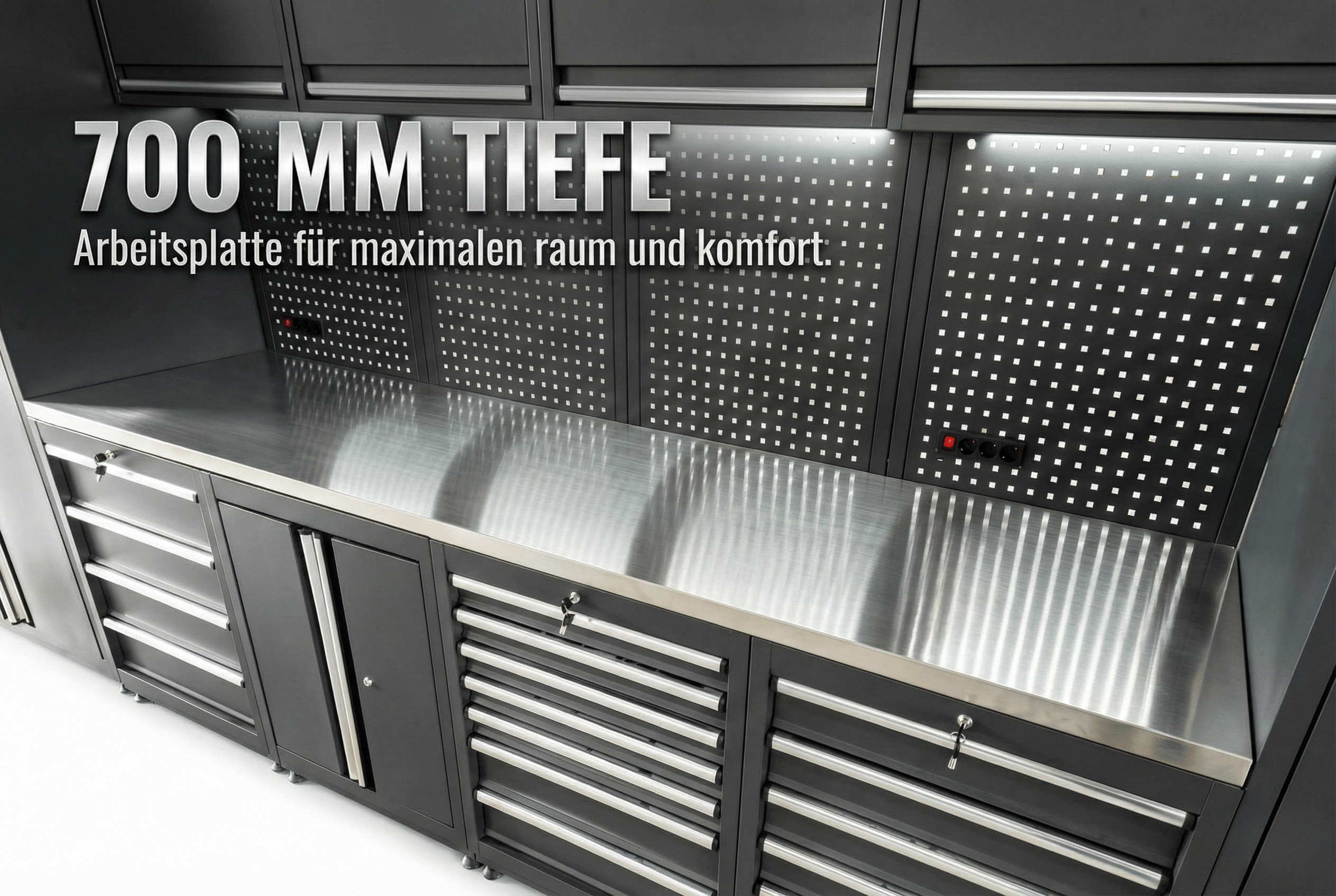 700 mm Tiefe Arbeitsplatte